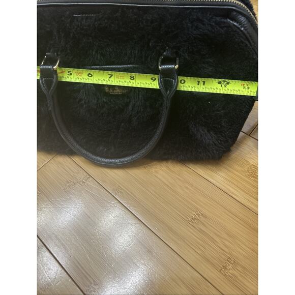 Rachel Roy Black Faux Fur Purse W/Removable Strap City Chic Minimalist - Picture 5 of 5